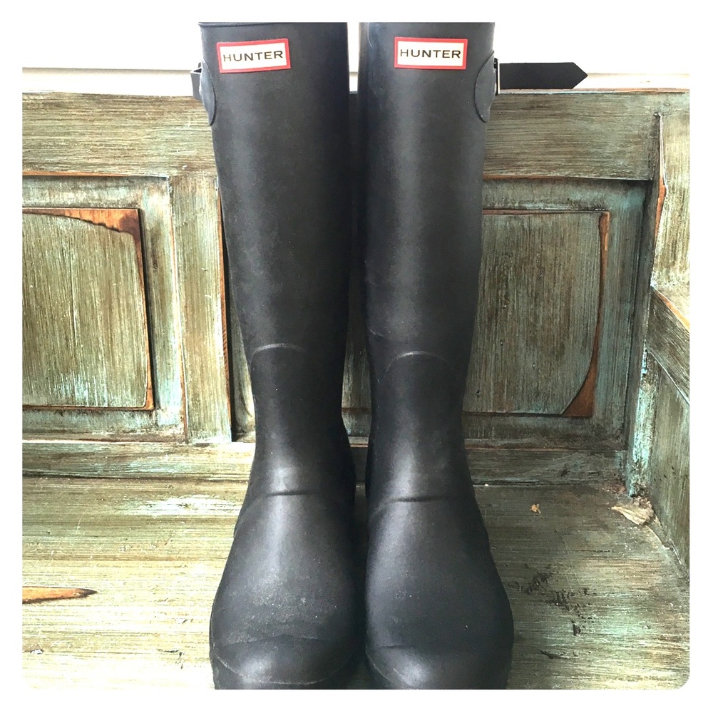Matte Hunter Rain Boots, Retail $160.